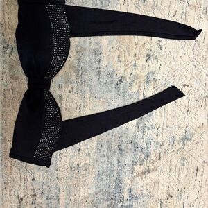 Kardashian Kollection Black Strapless Bandeau with Padded Cups